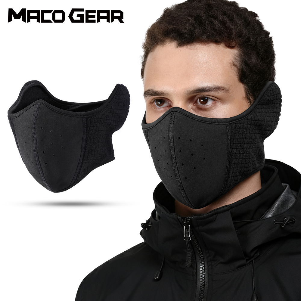Cycling Gear Weather - Cagoule de moto coupe-vent, demi-masque chaud,
