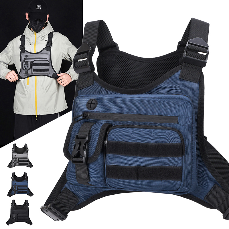 Cycling Gear Pouch - Sac de poitrine tactique pour homme,