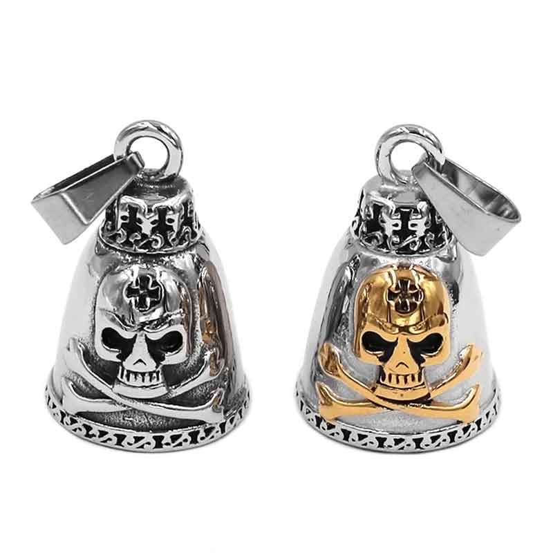 Bike Bell - Pendentif Sophia Skull Cross Biker Bell,