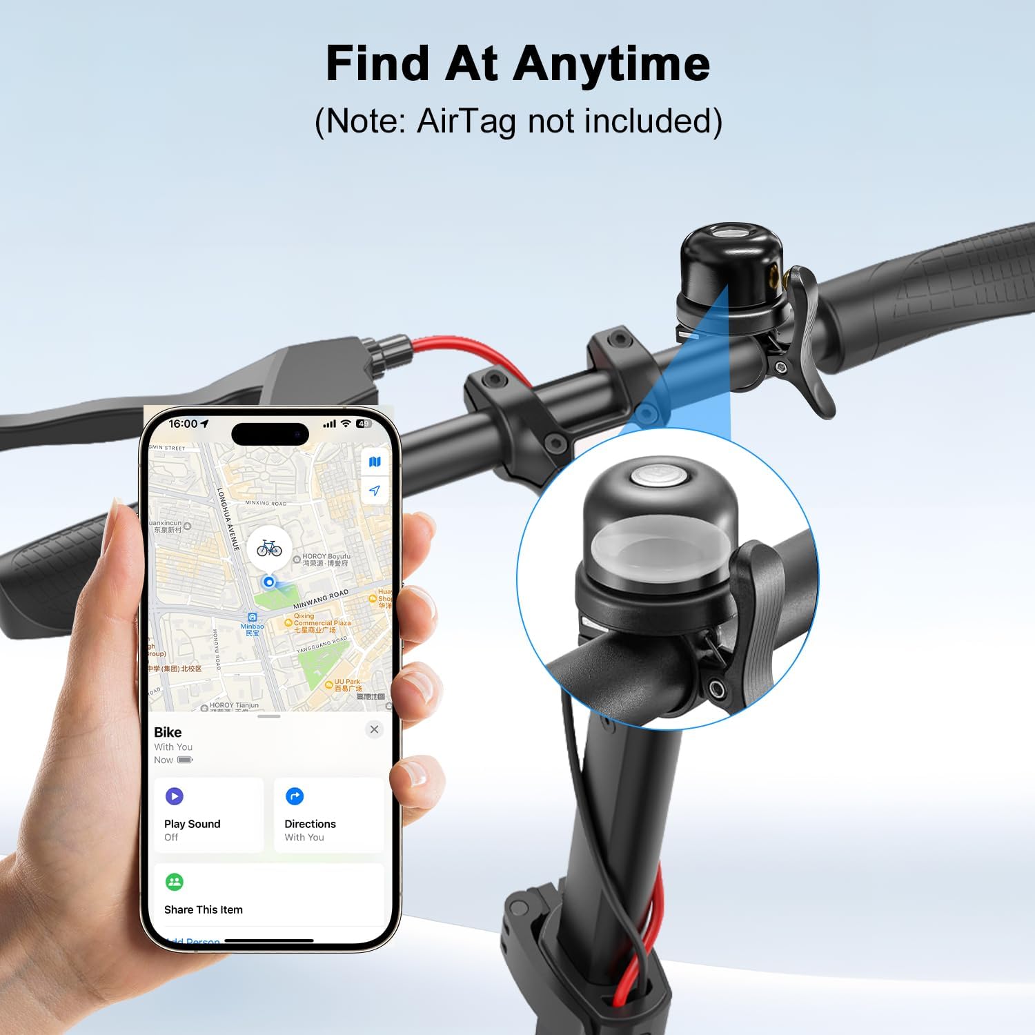 Sonnette de vélo pour Apple Ai - Bike Bell avis et prix